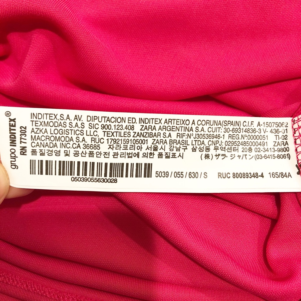 ZARA Fuchsia Ruffle Top NWT - Picture 5 of 8